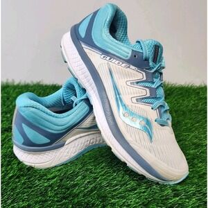 Saucony Guide ISO Women's Size 7.5 Shoes White Blue Running Sneakers S10415-4